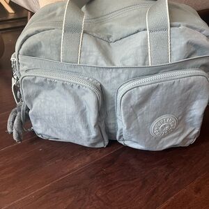 Kipling Light Blue Travel Duffel with Front Pockets- brand new